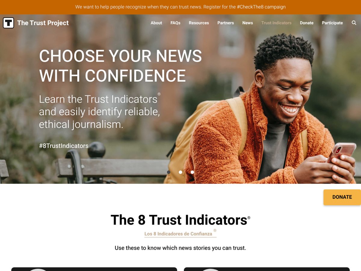 The page of Understanding Trust Indicators: indicator 3, Labels as published online